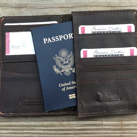 Handmade Handbags - Supreme Leather Passport Cover Bifold  Dark Brown